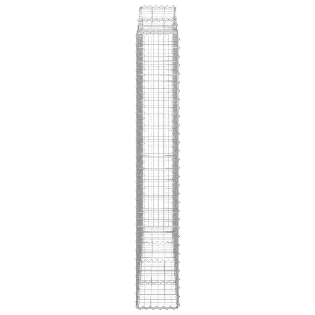 Schanskorven 2 st gewelfd 200x30x200/220 cm ijzer is nu te koop bij PeponiXL, paradijselijk wonen!