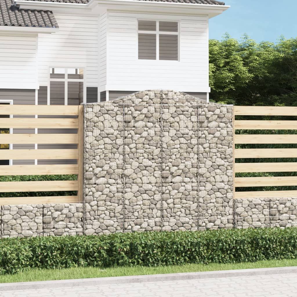 Schanskorven 3 st gewelfd 200x30x200/220 cm ijzer is nu te koop bij PeponiXL, paradijselijk wonen!