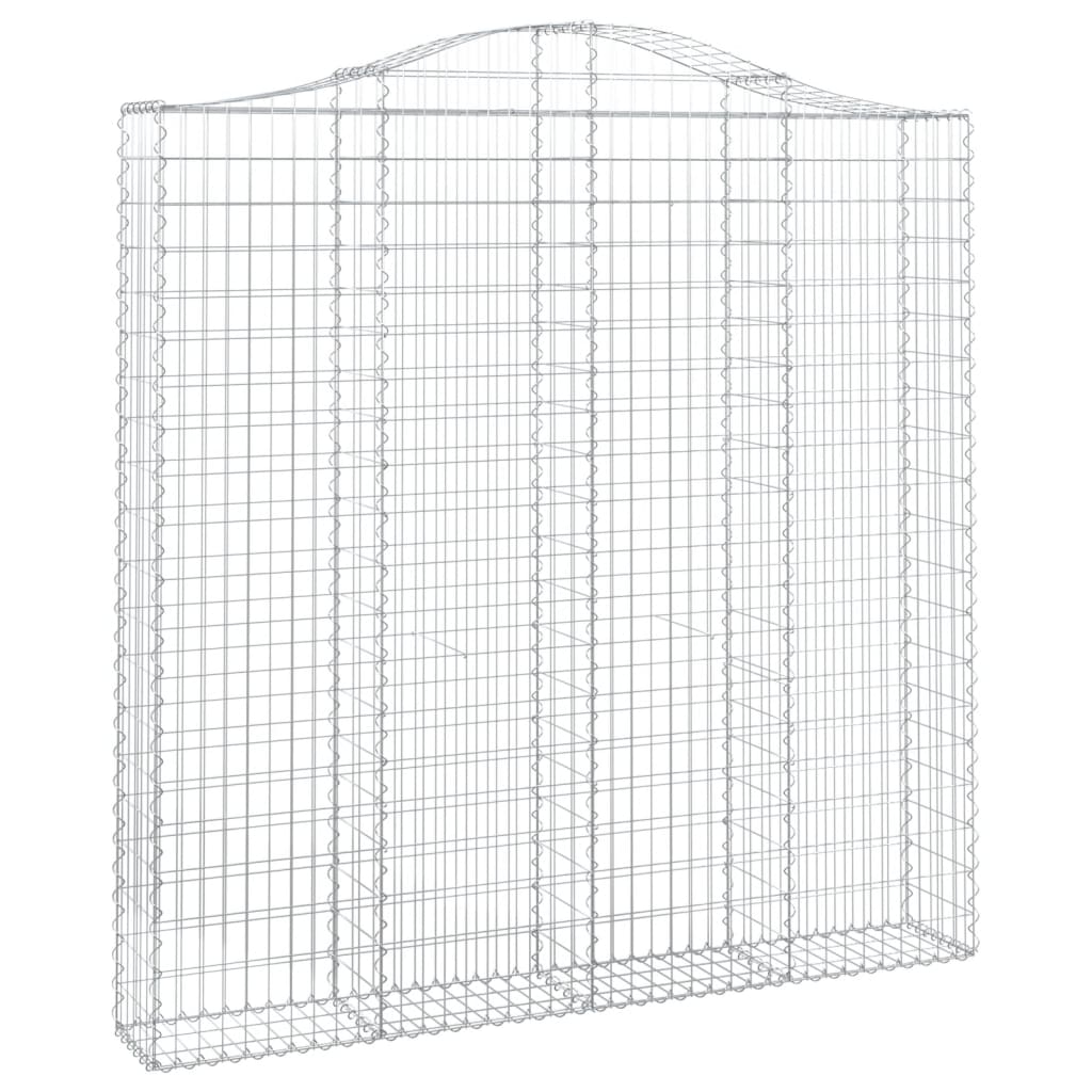 Schanskorven 4 st gewelfd 200x30x200/220 cm ijzer is nu te koop bij PeponiXL, paradijselijk wonen!