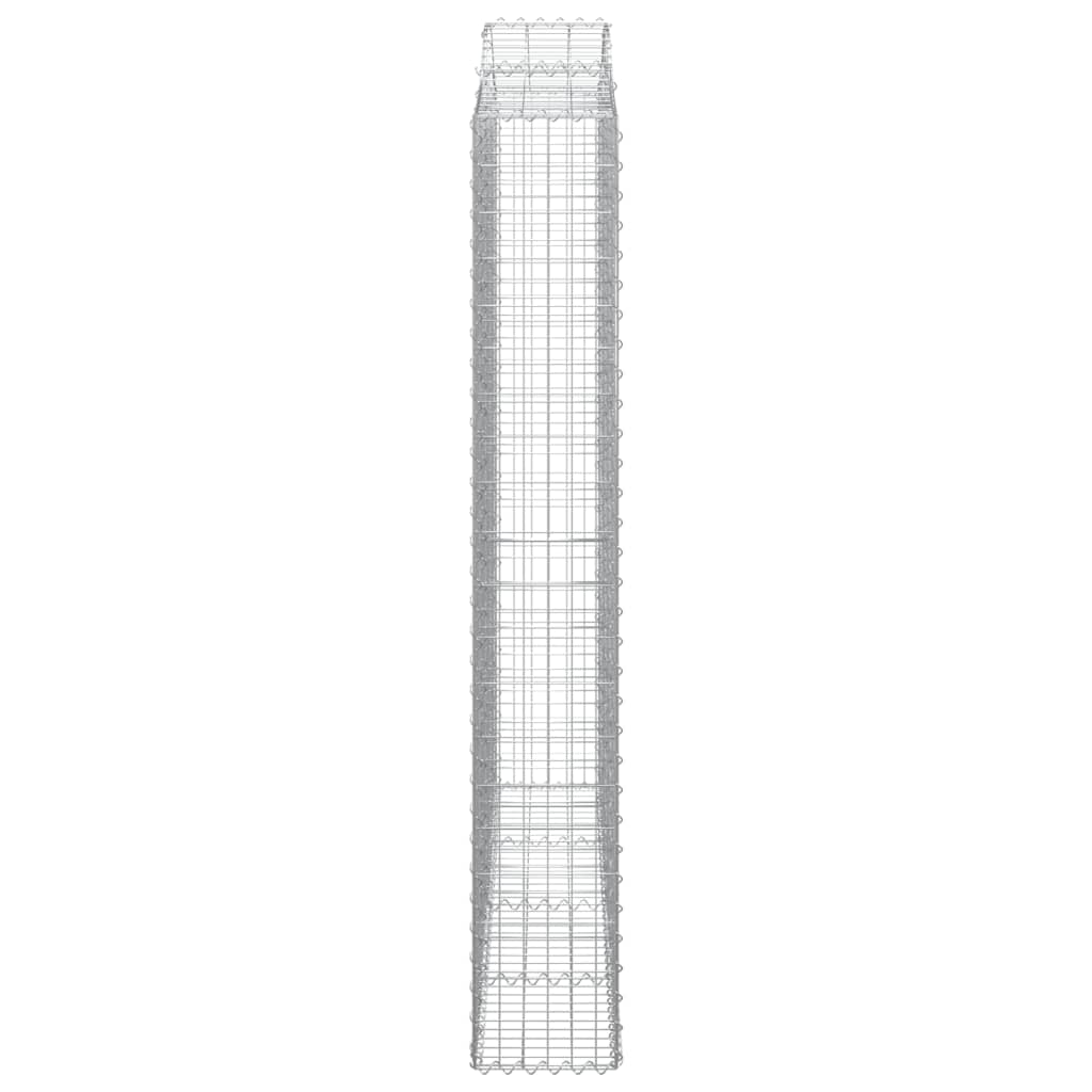 Schanskorven 4 st gewelfd 200x30x200/220 cm ijzer is nu te koop bij PeponiXL, paradijselijk wonen!