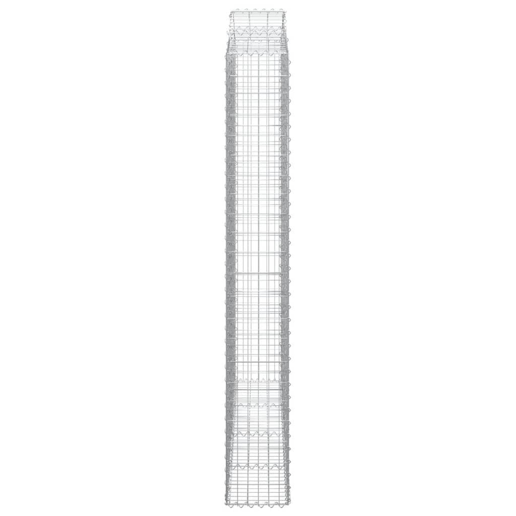 Schanskorven 3 st gewelfd 200x30x220/240 cm ijzer is nu te koop bij PeponiXL, paradijselijk wonen!