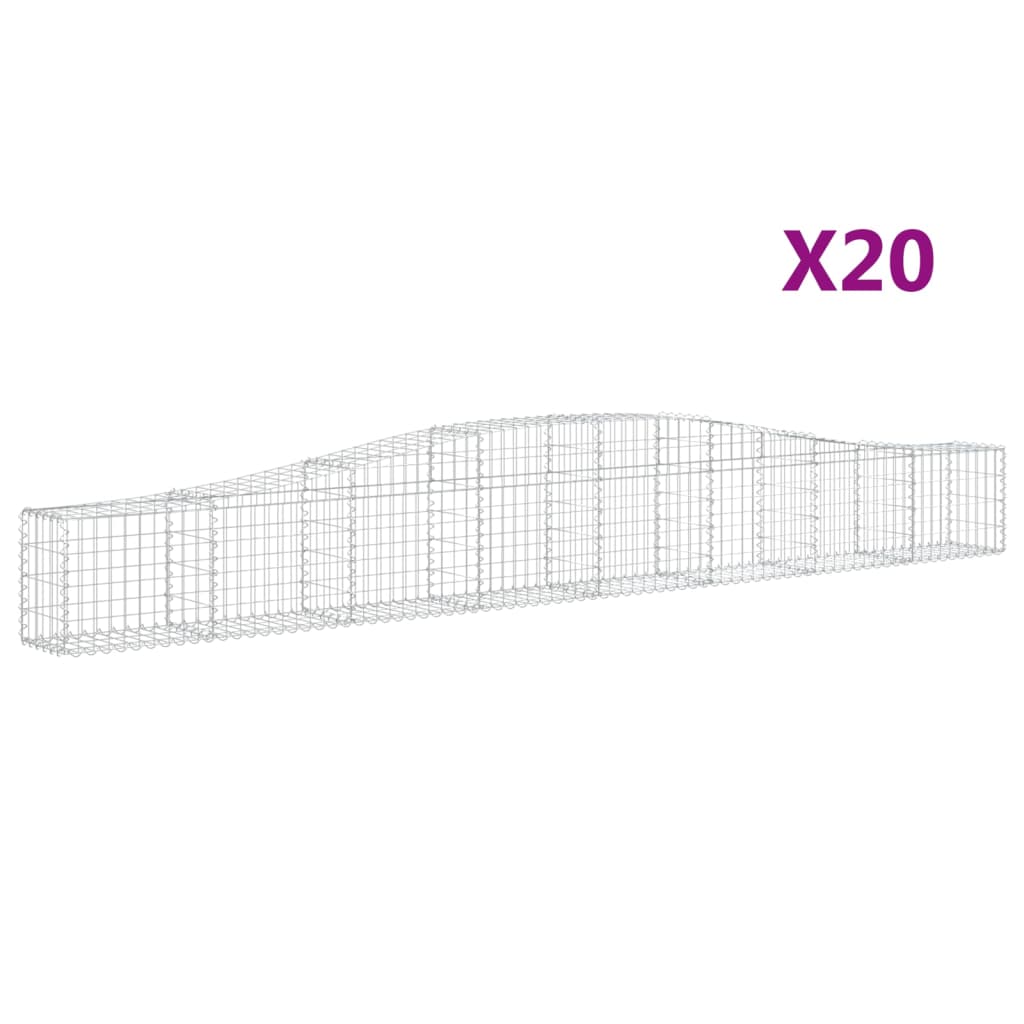Schanskorven 20 st gewelfd 400x30x40/60 cm ijzer is nu te koop bij PeponiXL, paradijselijk wonen!