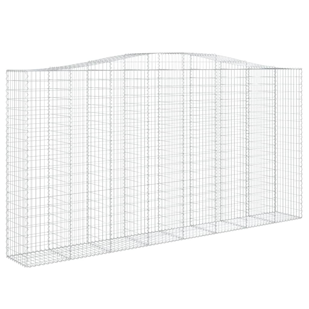Schanskorven 4 st gewelfd 400x50x200/220 cm ijzer is nu te koop bij PeponiXL, paradijselijk wonen!