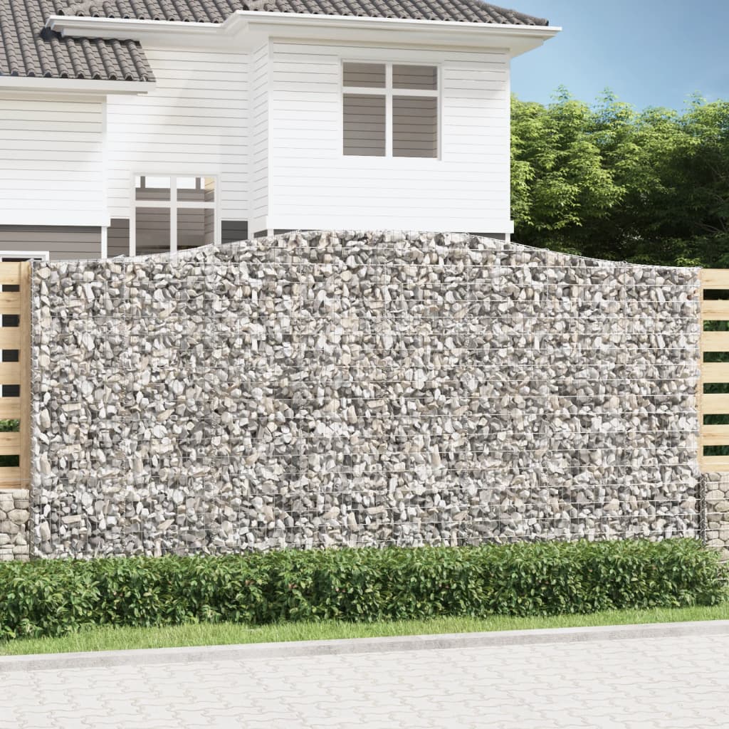 Schanskorven 4 st gewelfd 400x50x200/220 cm ijzer is nu te koop bij PeponiXL, paradijselijk wonen!