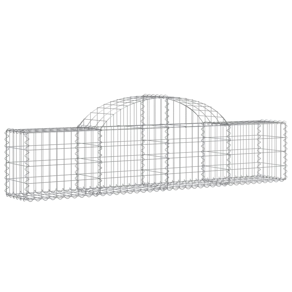 Schanskorven 6 st gewelfd 200x30x40/60 cm gegalvaniseerd ijzer is nu te koop bij PeponiXL, paradijselijk wonen!