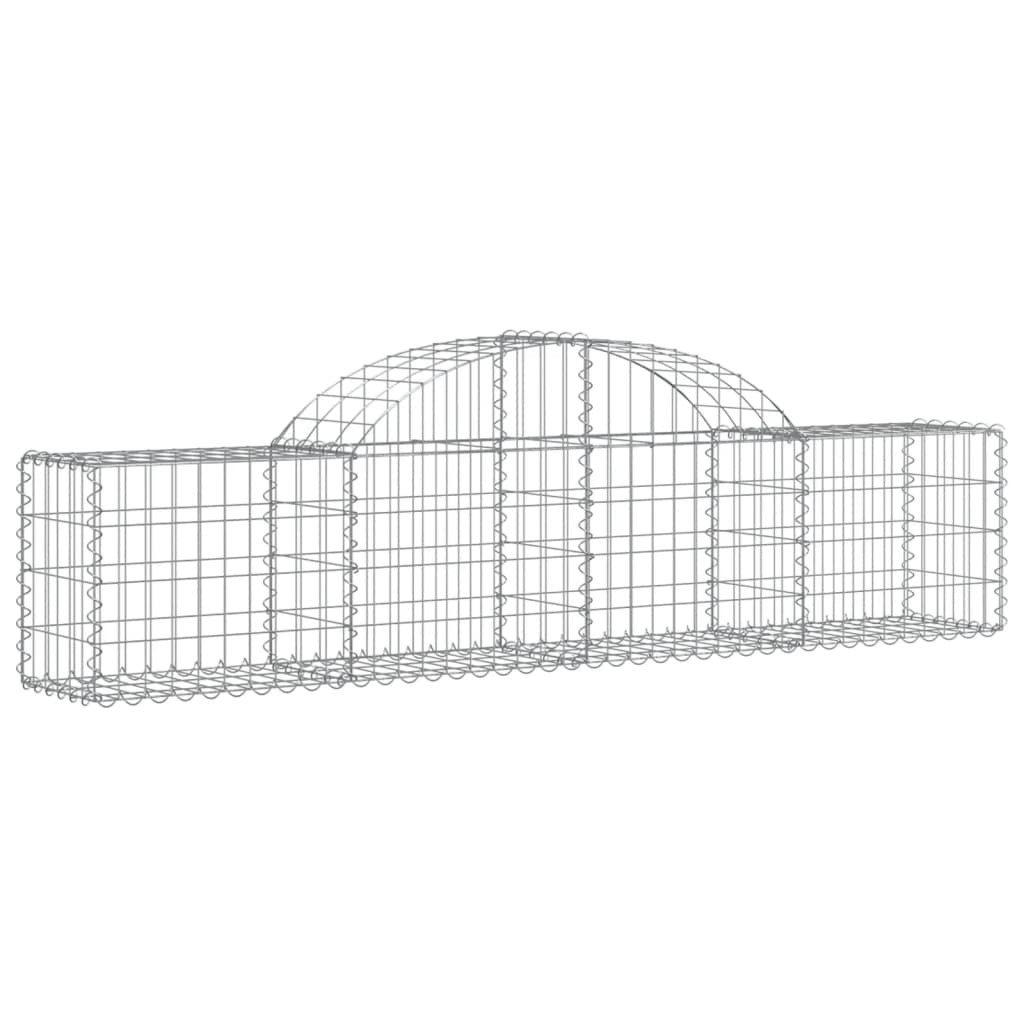 Schanskorven 8 st gewelfd 200x30x40/60 cm gegalvaniseerd ijzer is nu te koop bij PeponiXL, paradijselijk wonen!