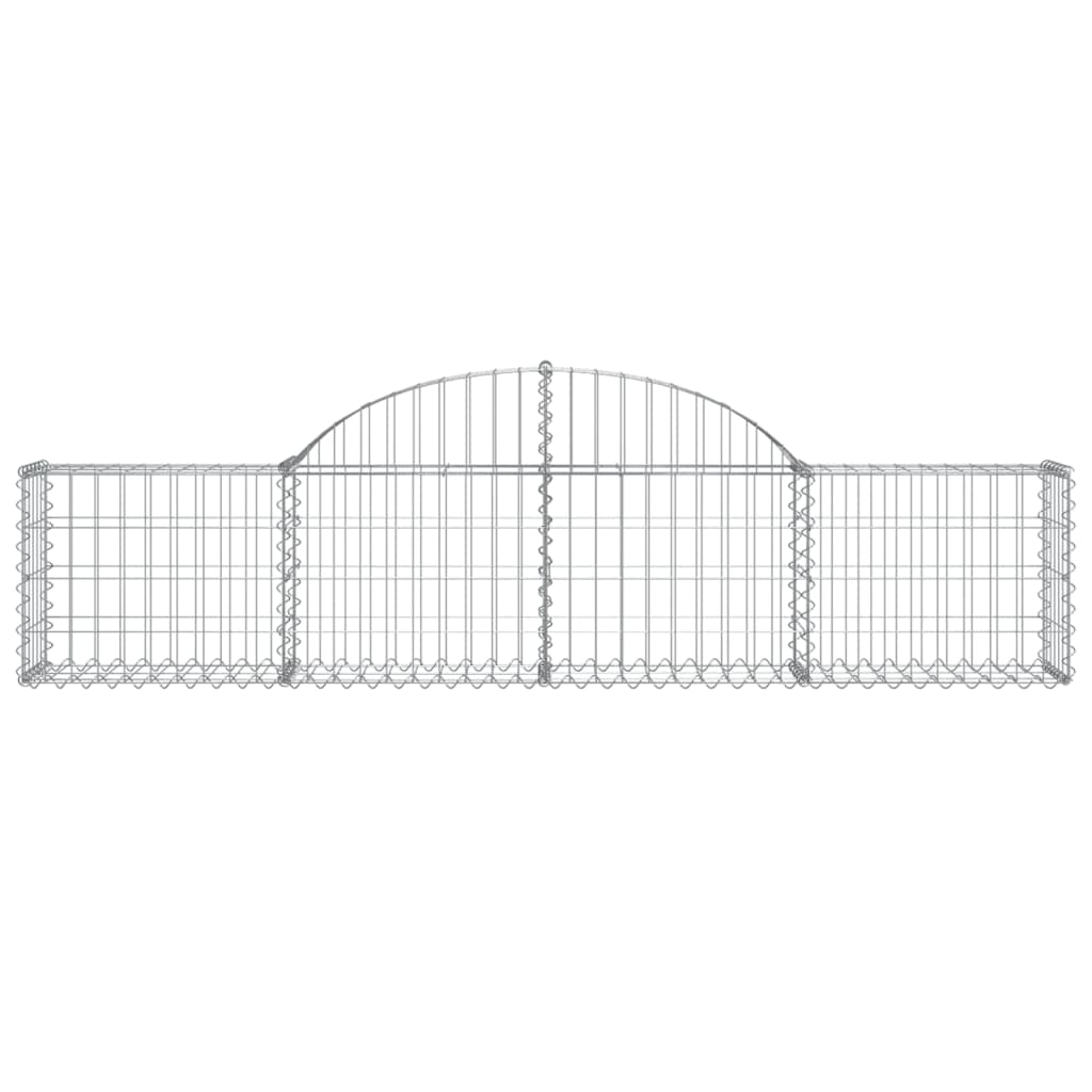 Schanskorven 10 st gewelfd 200x30x40/60 cm gegalvaniseerd ijzer is nu te koop bij PeponiXL, paradijselijk wonen!