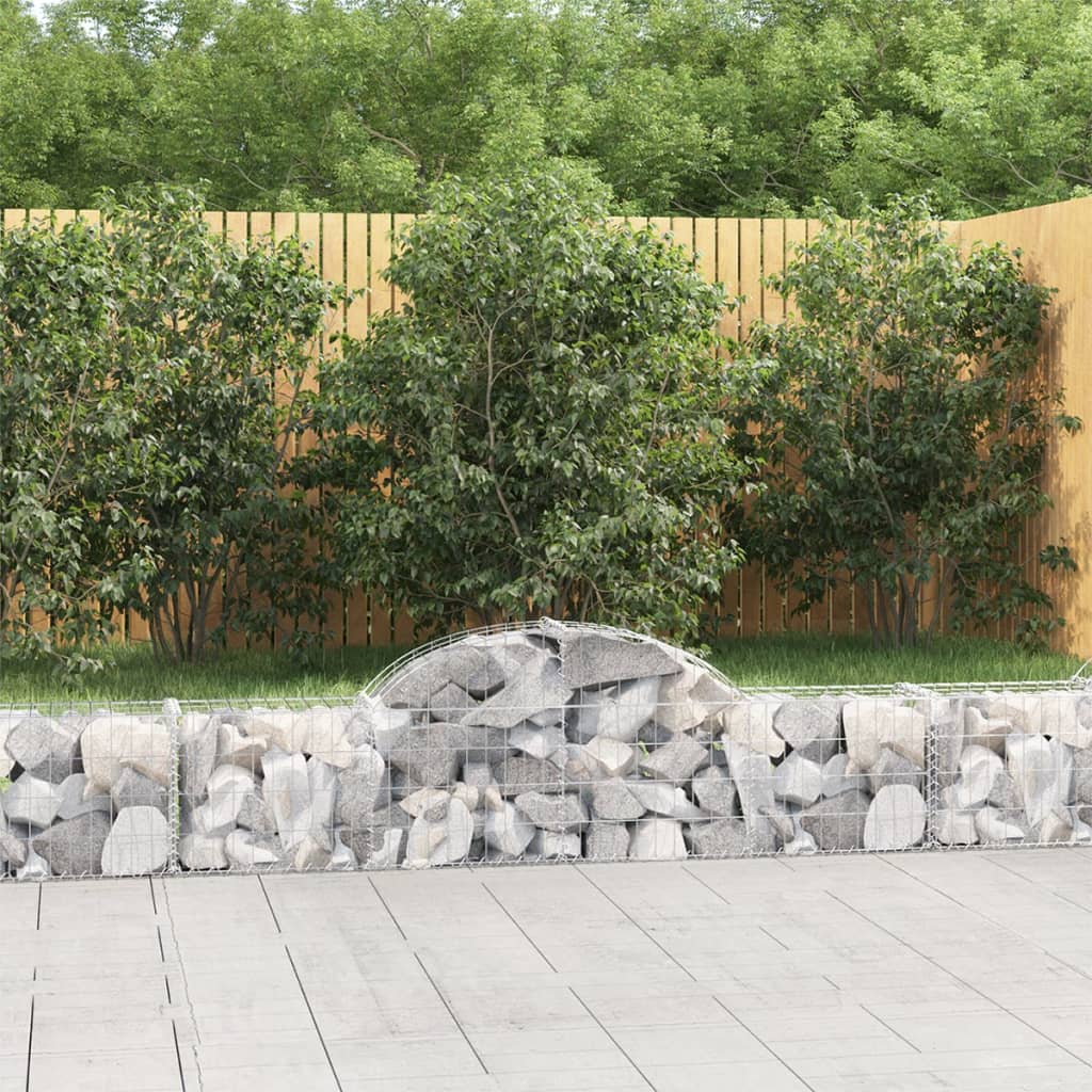 Schanskorven 20 st gewelfd 200x30x40/60 cm gegalvaniseerd ijzer is nu te koop bij PeponiXL, paradijselijk wonen!