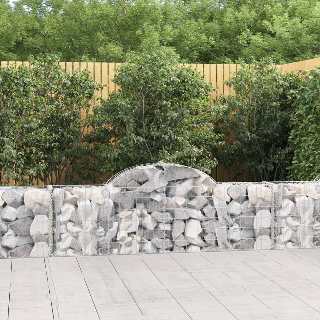 Schanskorven 18 st gewelfd 200x30x60/80 cm gegalvaniseerd ijzer is nu te koop bij PeponiXL, paradijselijk wonen!
