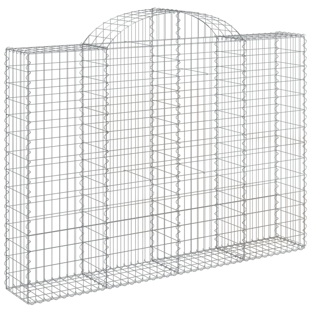 Schanskorven 5 st gewelfd 200x30x140/160 cm ijzer is nu te koop bij PeponiXL, paradijselijk wonen!