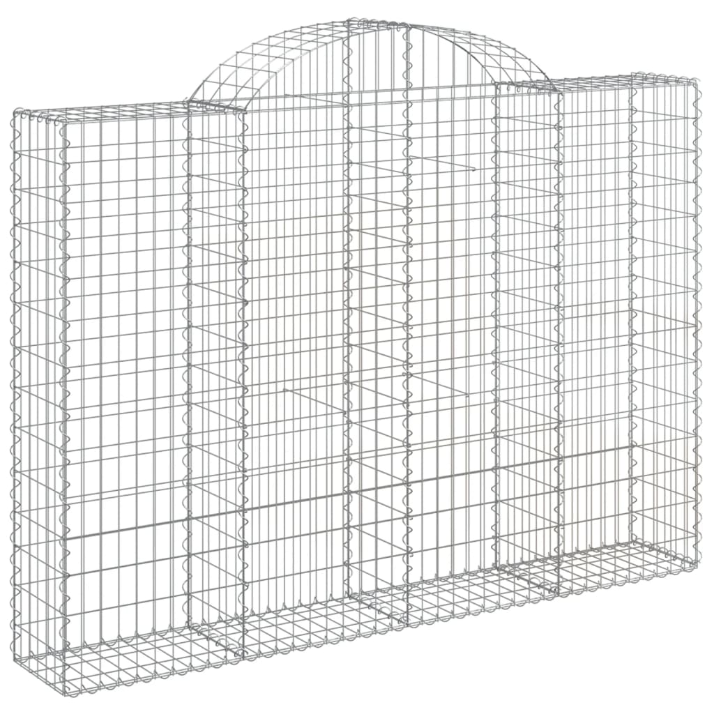 Schanskorven 10 st gewelfd 200x30x140/160 cm ijzer is nu te koop bij PeponiXL, paradijselijk wonen!