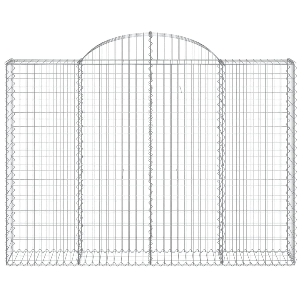 Schanskorven 10 st gewelfd 200x30x140/160 cm ijzer is nu te koop bij PeponiXL, paradijselijk wonen!
