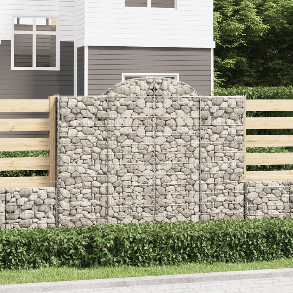Schanskorven 2 st gewelfd 200x30x160/180 cm ijzer is nu te koop bij PeponiXL, paradijselijk wonen!
