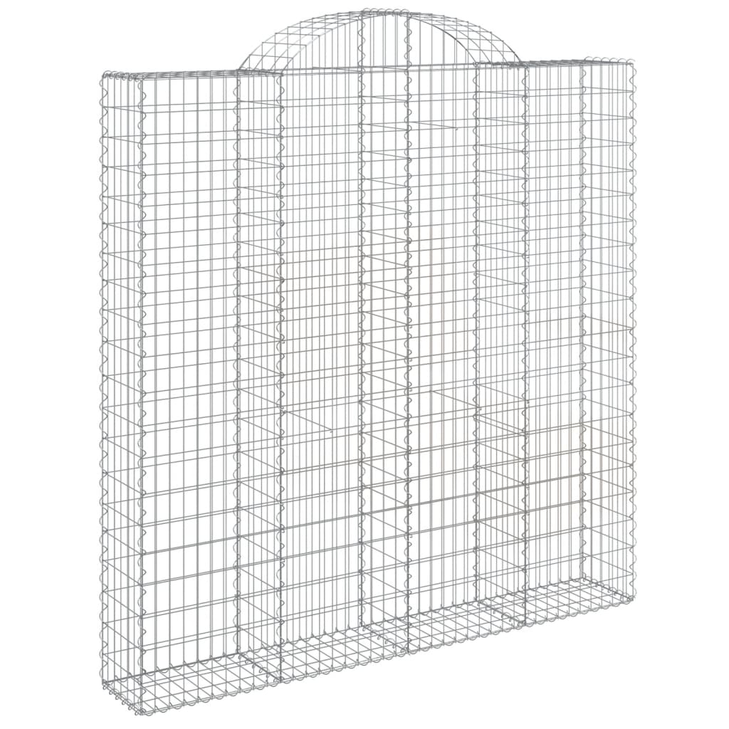 Schanskorven 4 st gewelfd 200x30x200/220 cm ijzer is nu te koop bij PeponiXL, paradijselijk wonen!