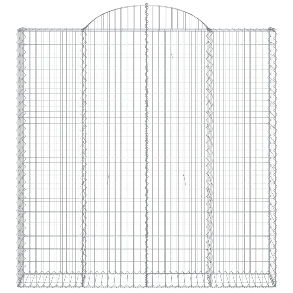 Schanskorven 4 st gewelfd 200x30x200/220 cm ijzer is nu te koop bij PeponiXL, paradijselijk wonen!