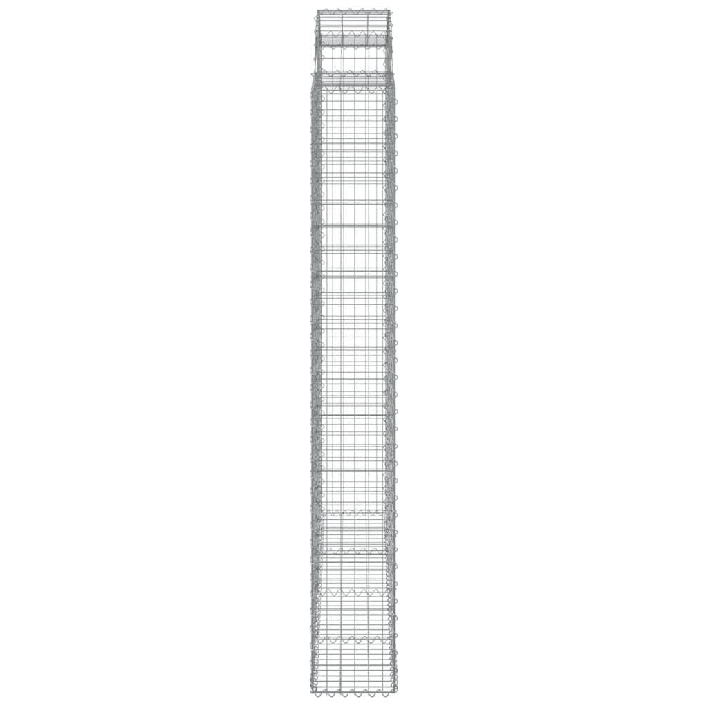 Schanskorven 6 st gewelfd 200x30x220/240 cm ijzer is nu te koop bij PeponiXL, paradijselijk wonen!