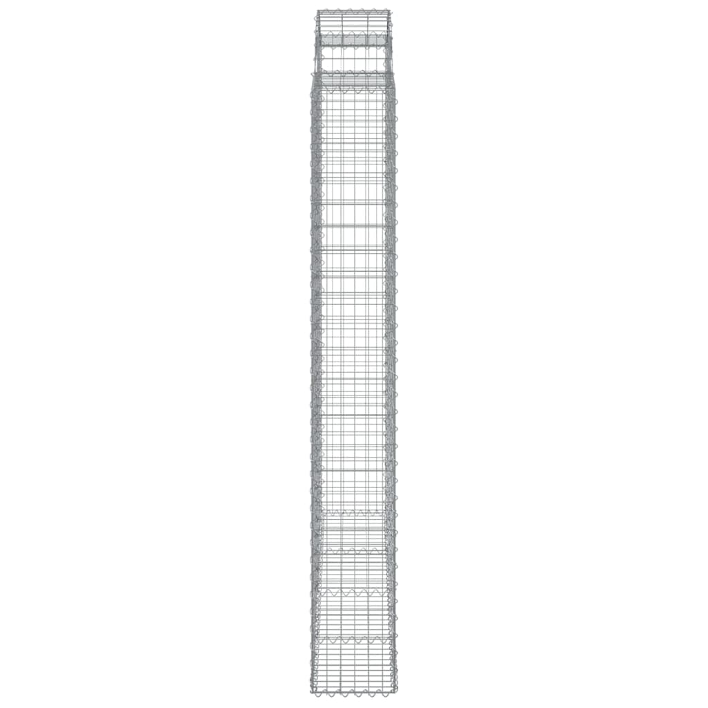 Schanskorven 7 st gewelfd 200x30x220/240 cm ijzer is nu te koop bij PeponiXL, paradijselijk wonen!