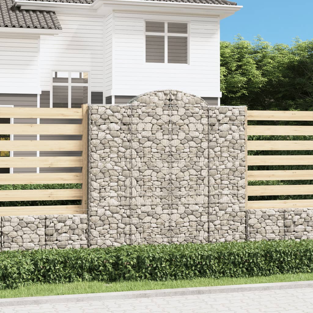 Schanskorven 10 st gewelfd 200x50x200/220 cm ijzer is nu te koop bij PeponiXL, paradijselijk wonen!