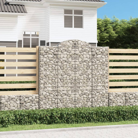 Schanskorven 12 st gewelfd 200x50x200/220 cm ijzer is nu te koop bij PeponiXL, paradijselijk wonen!