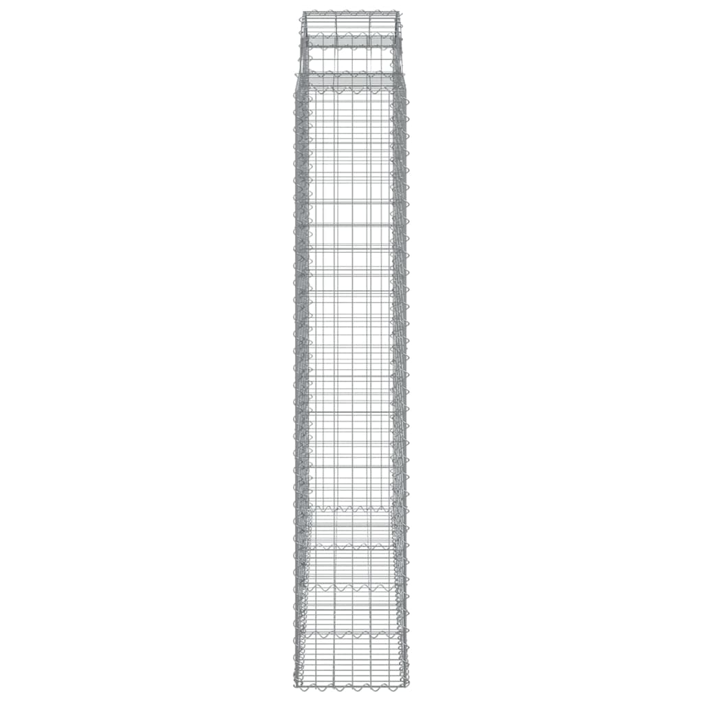 Schanskorven 9 st gewelfd 200x50x220/240 cm ijzer is nu te koop bij PeponiXL, paradijselijk wonen!
