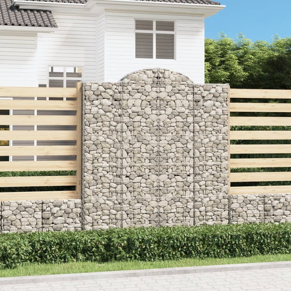 Schanskorven 11 st gewelfd 200x50x220/240 cm ijzer is nu te koop bij PeponiXL, paradijselijk wonen!