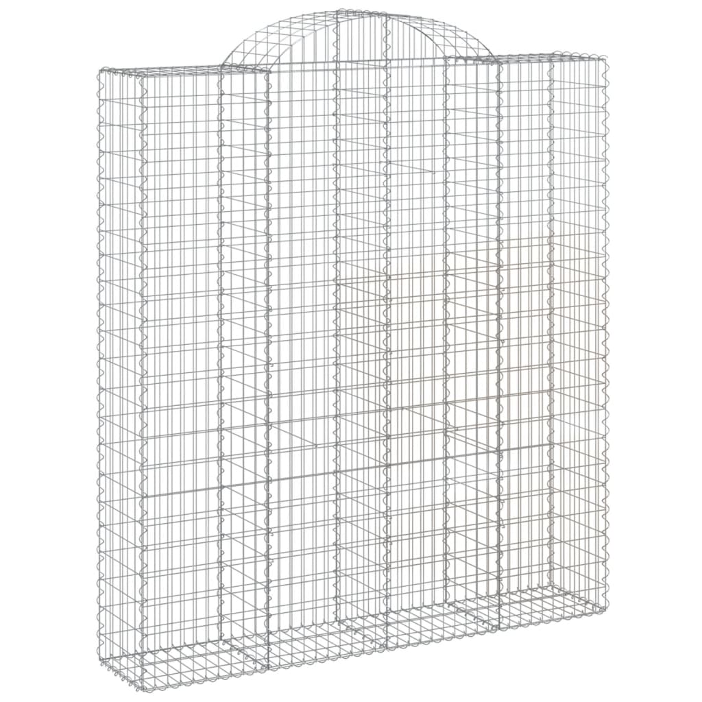 Schanskorven 12 st gewelfd 200x50x220/240 cm ijzer is nu te koop bij PeponiXL, paradijselijk wonen!