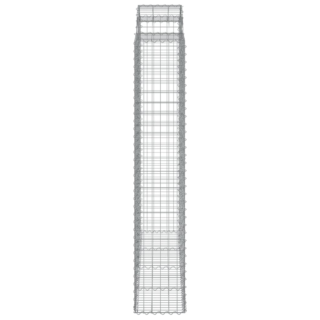 Schanskorven 12 st gewelfd 200x50x220/240 cm ijzer is nu te koop bij PeponiXL, paradijselijk wonen!