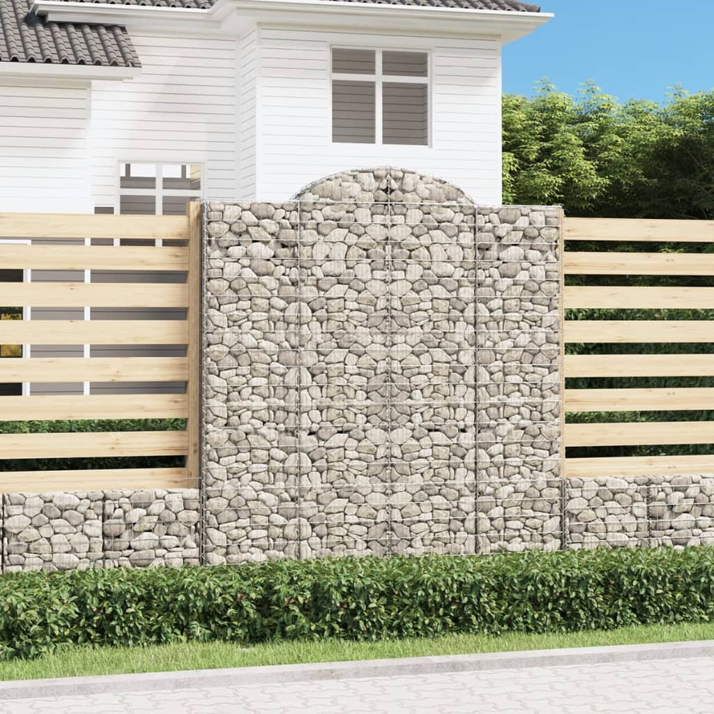 Schanskorven 13 st gewelfd 200x50x220/240 cm ijzer is nu te koop bij PeponiXL, paradijselijk wonen!