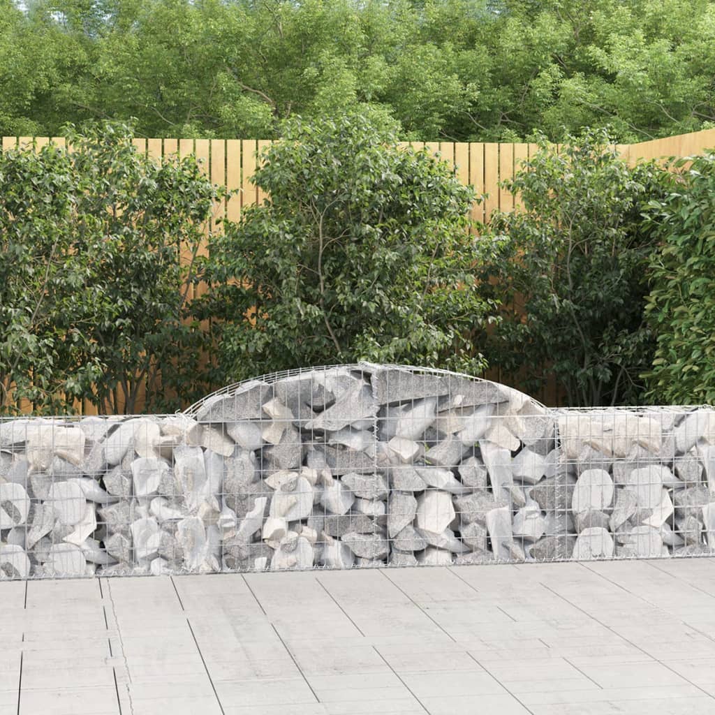 Schanskorven 25 st gewelfd 300x30x60/80 cm gegalvaniseerd ijzer is nu te koop bij PeponiXL, paradijselijk wonen!
