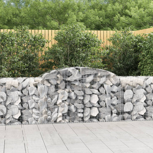 Schanskorven 7 st gewelfd 300x50x80/100 cm gegalvaniseerd ijzer is nu te koop bij PeponiXL, paradijselijk wonen!