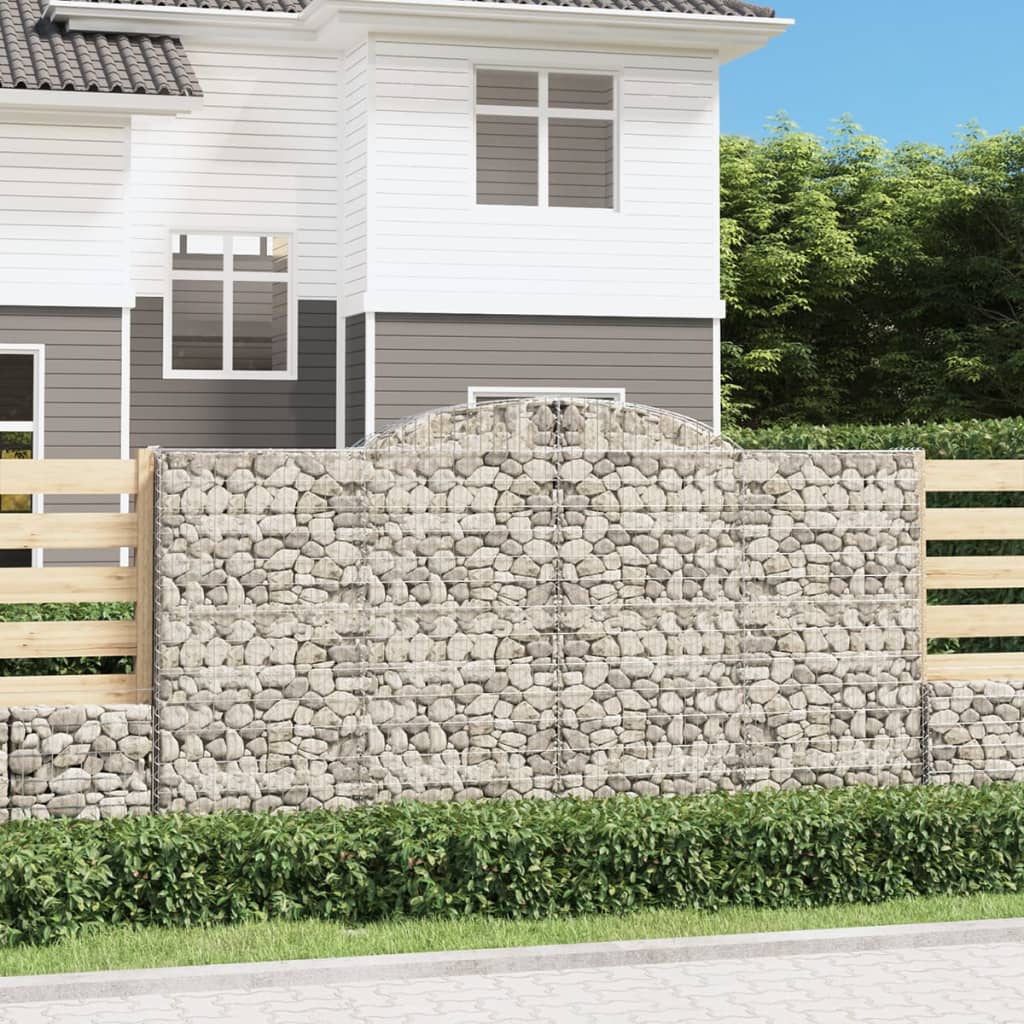 Schanskorven 12 st gewelfd 300x50x160/180 cm ijzer is nu te koop bij PeponiXL, paradijselijk wonen!