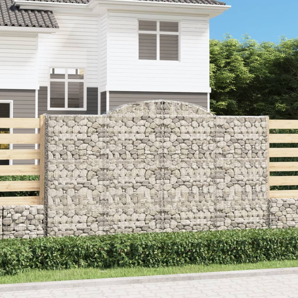 Schanskorven 10 st gewelfd 300x50x180/200 cm ijzer is nu te koop bij PeponiXL, paradijselijk wonen!