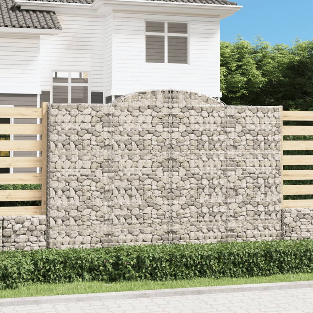 Schanskorven 5 st gewelfd 300x50x200/220 cm ijzer is nu te koop bij PeponiXL, paradijselijk wonen!