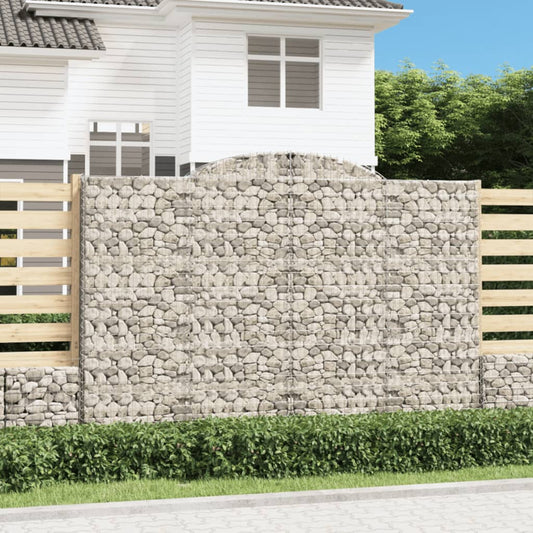 Schanskorven 5 st gewelfd 300x50x200/220 cm ijzer is nu te koop bij PeponiXL, paradijselijk wonen!