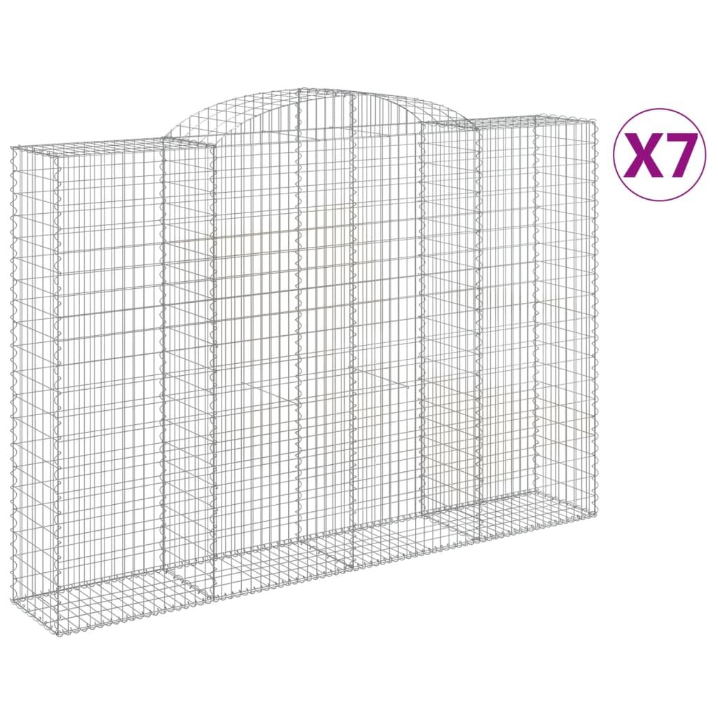 Schanskorven 7 st gewelfd 300x50x200/220 cm ijzer is nu te koop bij PeponiXL, paradijselijk wonen!