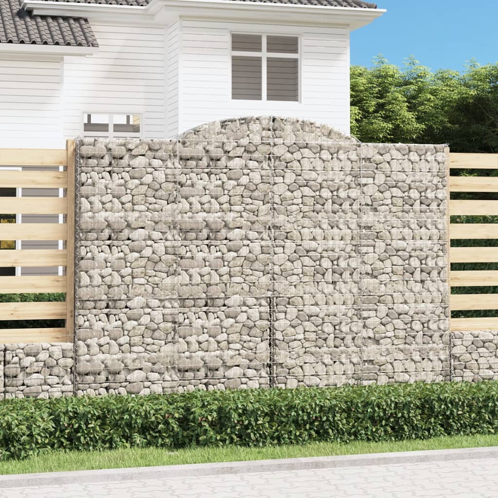 Schanskorven 11 st gewelfd 300x50x220/240 cm ijzer is nu te koop bij PeponiXL, paradijselijk wonen!