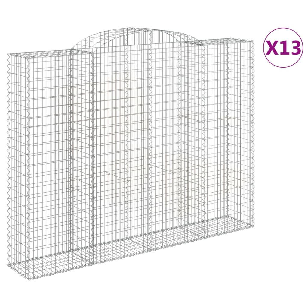 Schanskorven 13 st gewelfd 300x50x220/240 cm ijzer is nu te koop bij PeponiXL, paradijselijk wonen!