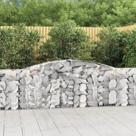 Schanskorven 3 st gewelfd 400x30x100/120 cm ijzer is nu te koop bij PeponiXL, paradijselijk wonen!