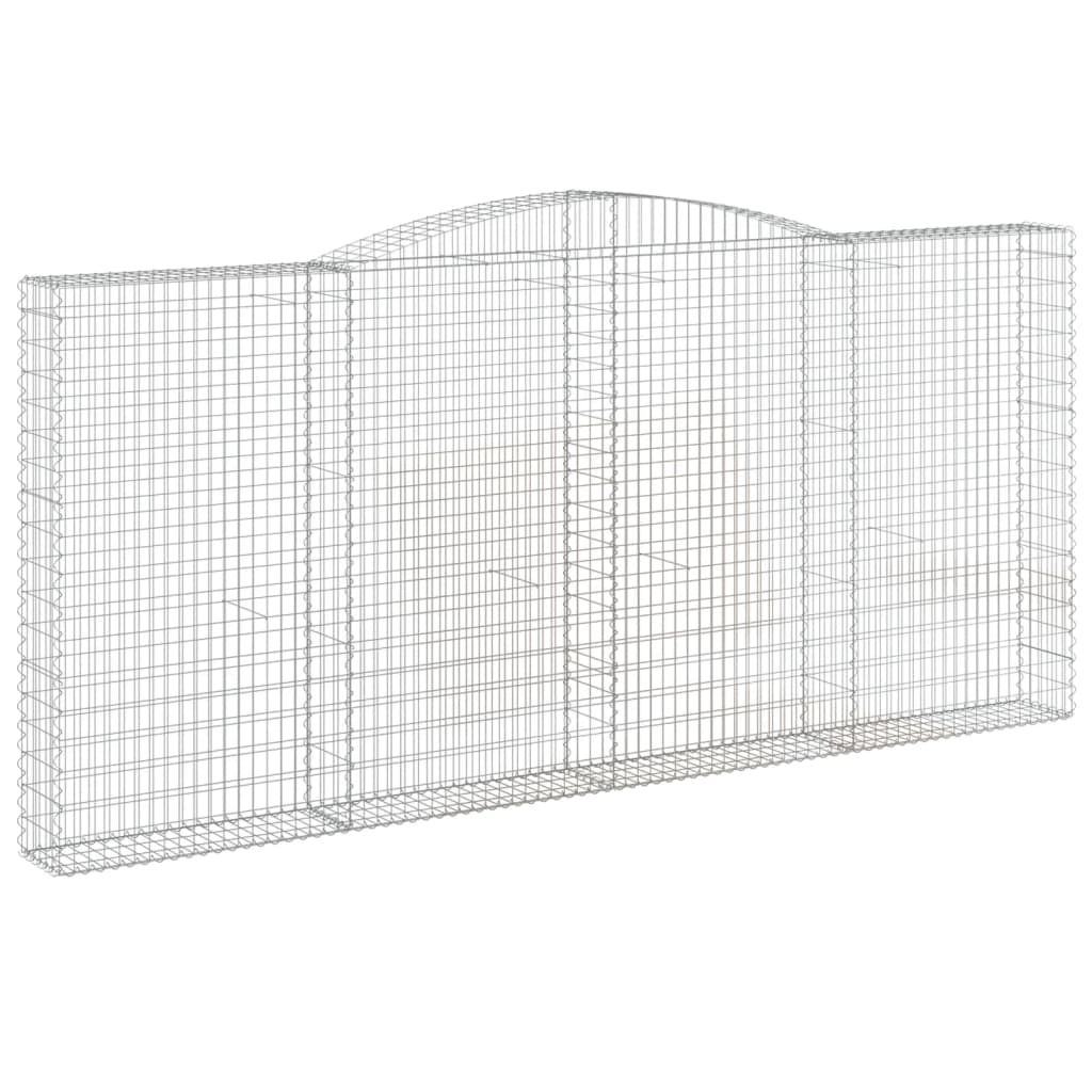 Schanskorven 6 st gewelfd 400x30x180/200 cm ijzer is nu te koop bij PeponiXL, paradijselijk wonen!