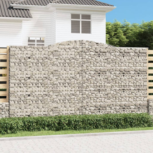 Schanskorven 7 st gewelfd 400x30x220/240 cm ijzer is nu te koop bij PeponiXL, paradijselijk wonen!