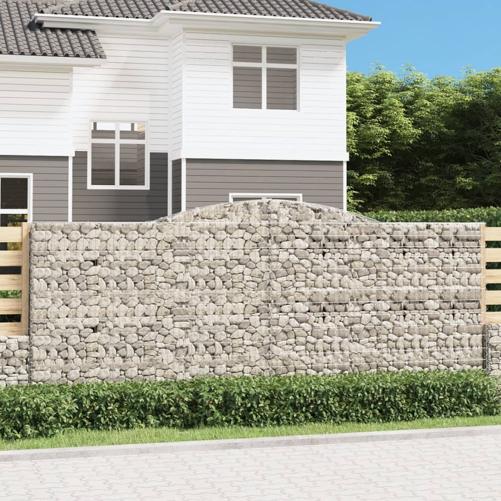 Schanskorven 25 st gewelfd 400x50x160/180 cm ijzer is nu te koop bij PeponiXL, paradijselijk wonen!