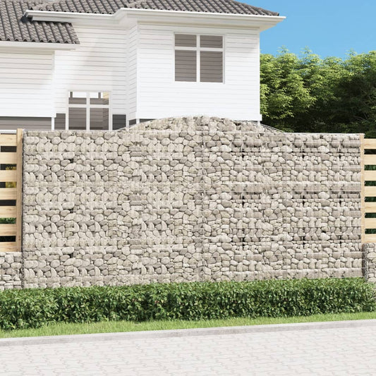 Schanskorven 5 st gewelfd 400x50x200/220 cm ijzer is nu te koop bij PeponiXL, paradijselijk wonen!