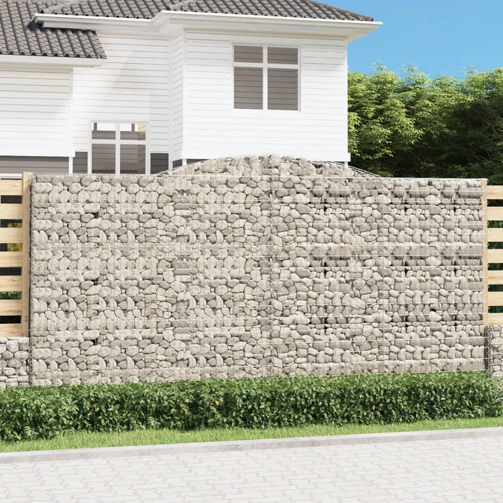 Schanskorven 10 st gewelfd 400x50x200/220 cm ijzer is nu te koop bij PeponiXL, paradijselijk wonen!