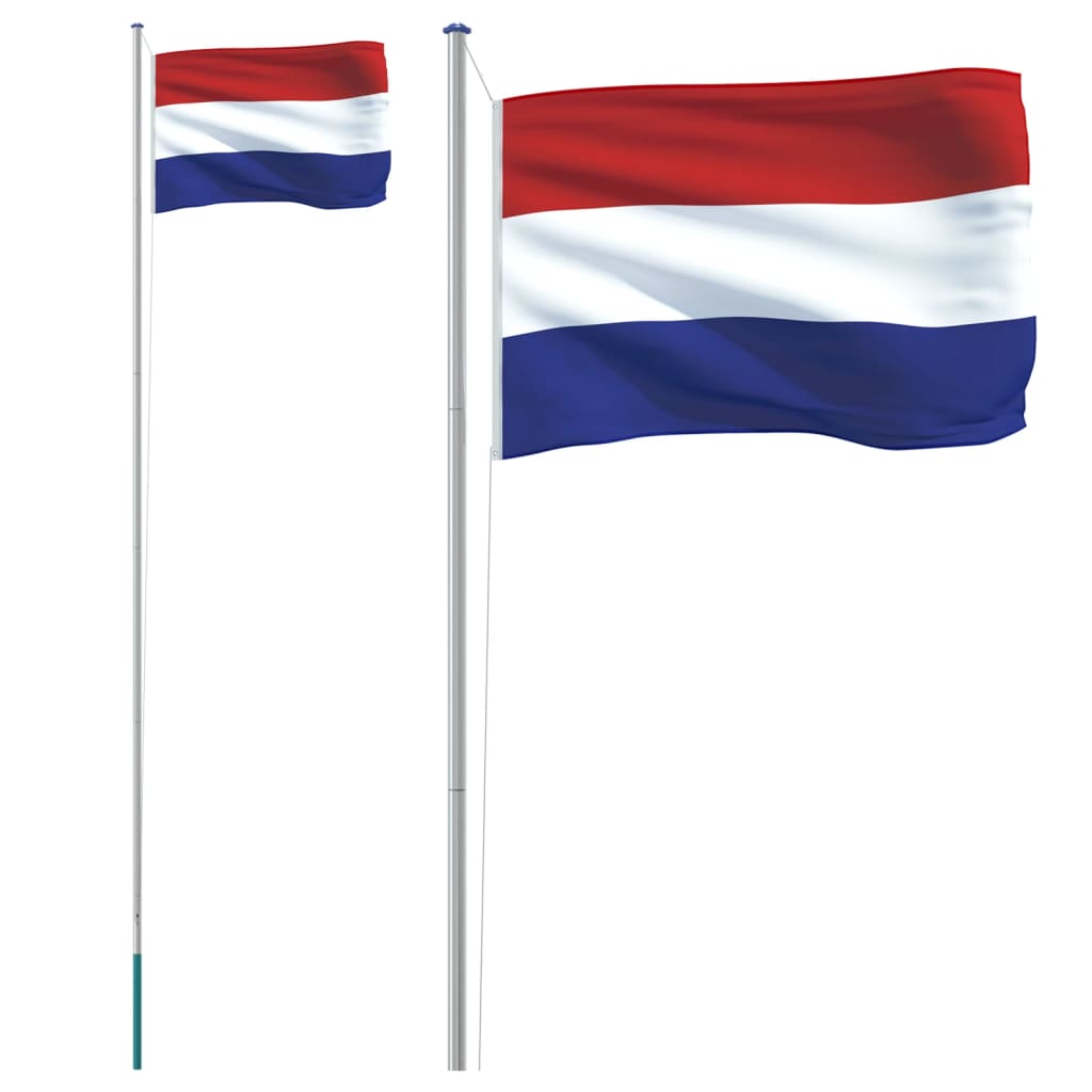 Vlag met vlaggenmast Nederland 6,08 m aluminium is nu te koop bij PeponiXL, paradijselijk wonen!