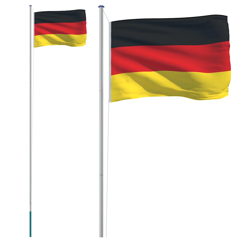 Vlag met vlaggenmast Duitsland 6,08 m aluminium is nu te koop bij PeponiXL, paradijselijk wonen!
