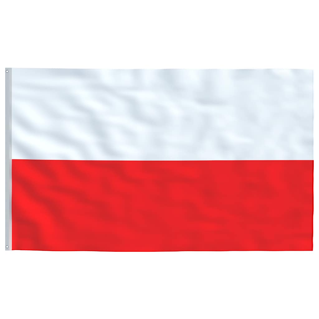 Vlag met vlaggenmast Polen 6,08 m aluminium