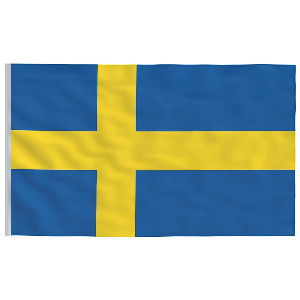 Vlag met vlaggenmast Zweden 6,08 m aluminium is nu te koop bij PeponiXL, paradijselijk wonen!