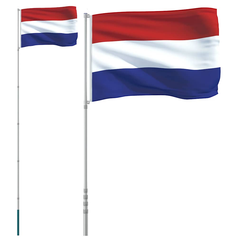 Vlag met vlaggenmast Nederland 5,5 m aluminium is nu te koop bij PeponiXL, paradijselijk wonen!