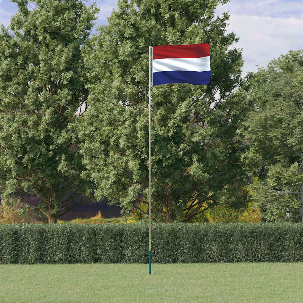 Vlag met vlaggenmast Nederland 5,5 m aluminium is nu te koop bij PeponiXL, paradijselijk wonen!