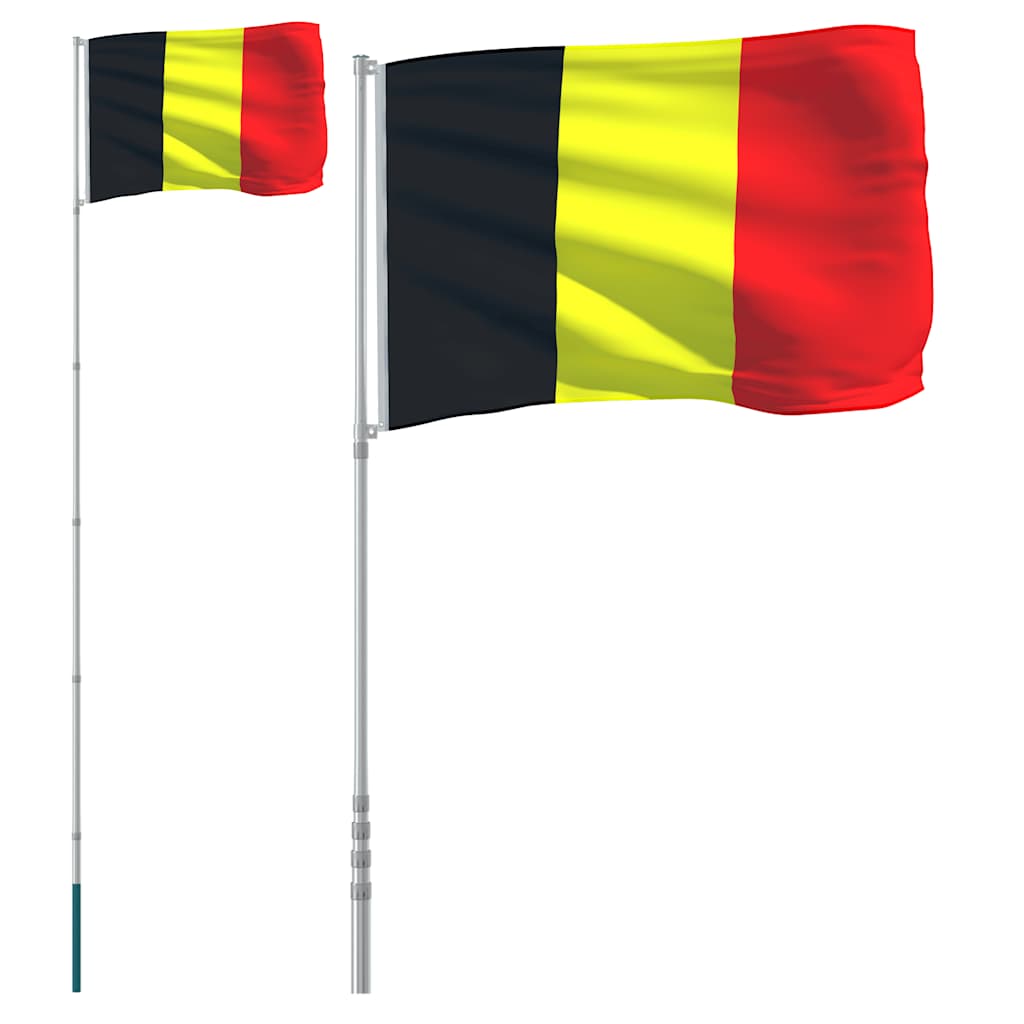 Vlag met vlaggenmast België 5,5 m aluminium